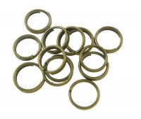 Iron split ring 6x0.7mm, antique bronze, packing 15 g (approx. 144 pcs)